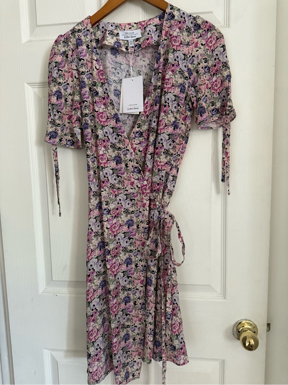 NWT! &Other Stories Pink and Lilac Floral Wrap Dress